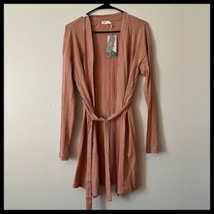 NWT neiwai ribbed cardigan coral